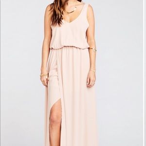 Kendall Maxi Dress~ Dusty blush crisp